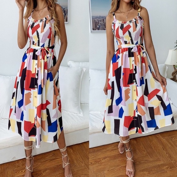 Sleeveless Fit & Flare Midi Dress | Boutique - Picture 2 of 8